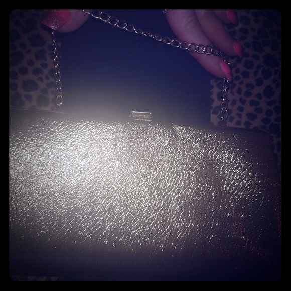 Vintage, retro, gold, sequins, clutch, purse chain - Picture 3 of 6